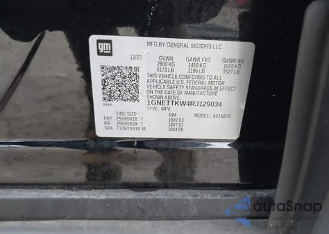 2024 Chevrolet Traverse Limited Awd Ls z USA, uszkodzony, nr VIN 1GNETTKW4RJ129034